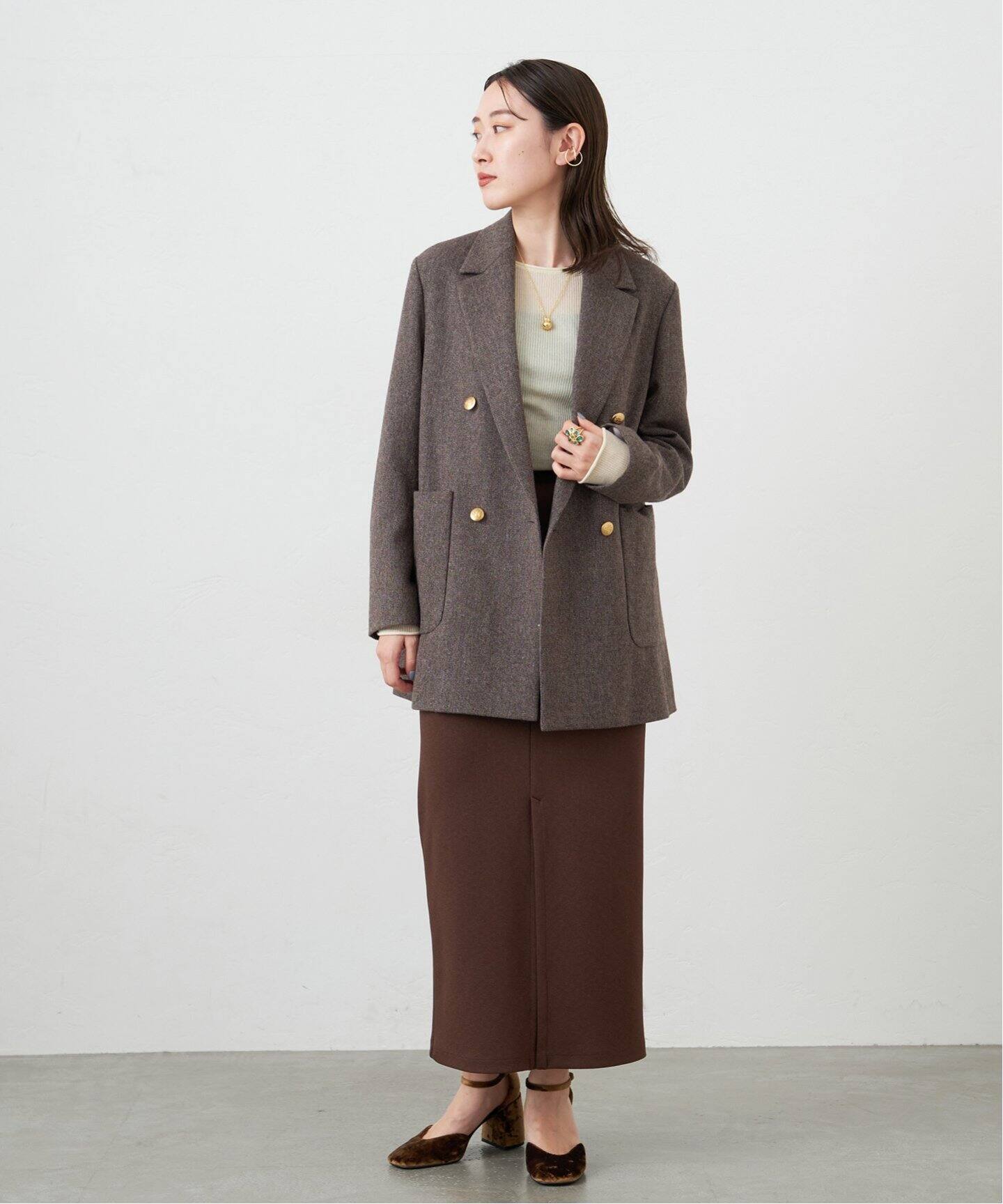 杢ツイード W前ジャケット（テーラードジャケット）｜IENA（イエナ）の  