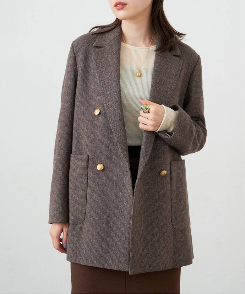 杢ツイード W前ジャケット（テーラードジャケット）｜IENA（イエナ）の  