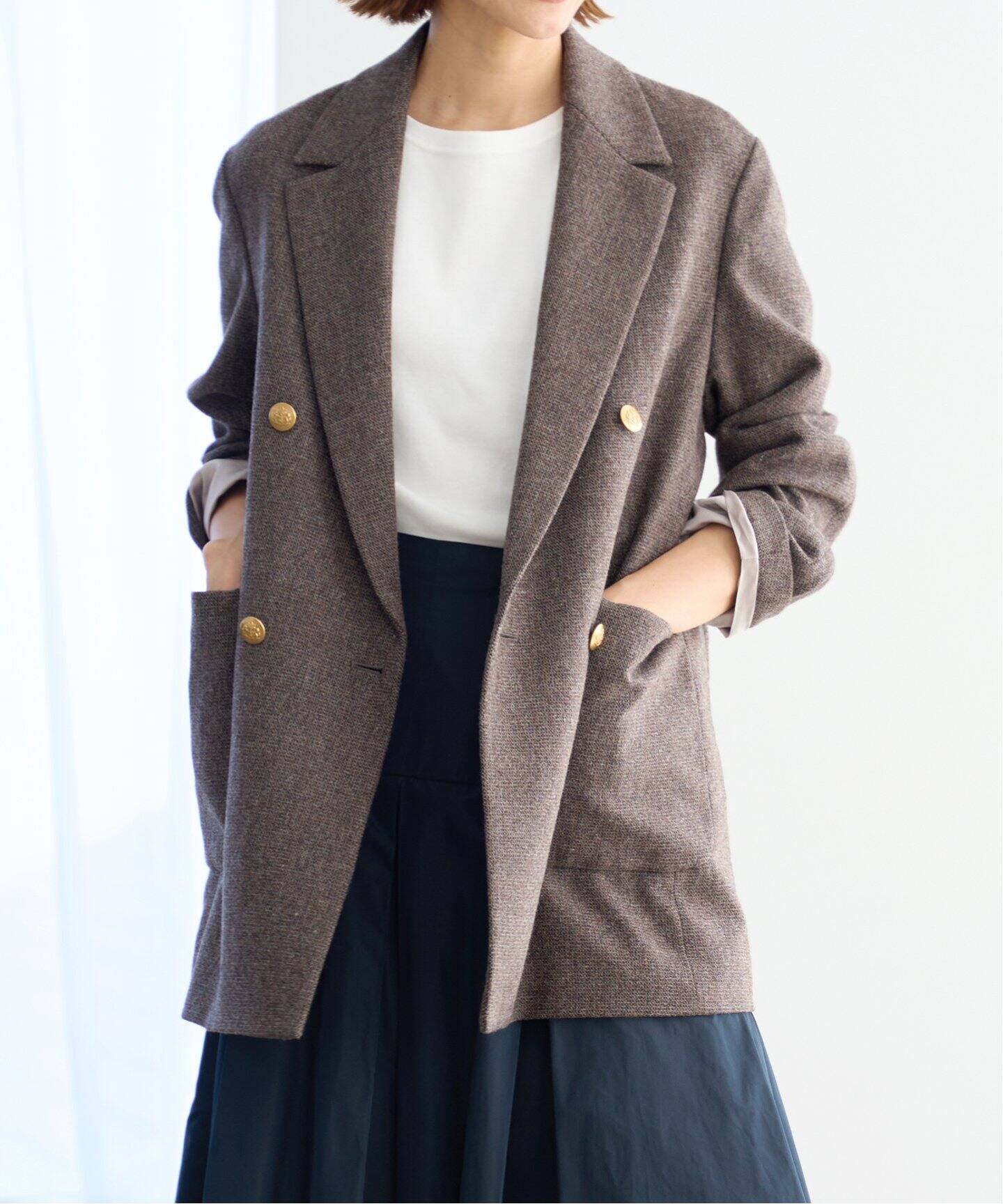 杢ツイード W前ジャケット（テーラードジャケット）｜IENA（イエナ）の  