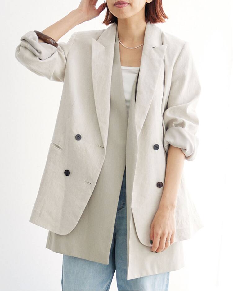 LINEN COTTONストレッチジャケット（その他ジャケット・スーツ）｜IENA 