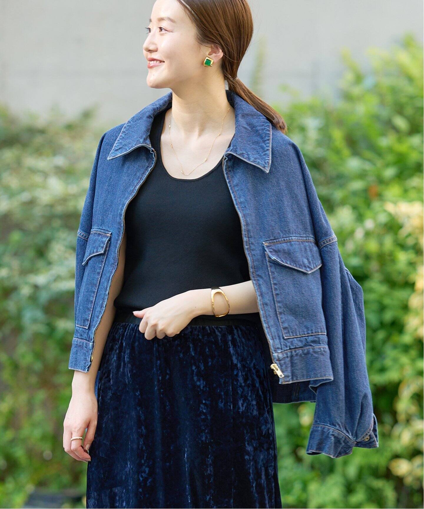 CURRENTAGE/カレンテージ】デニムブルゾン（その他ブルゾン／アウター  