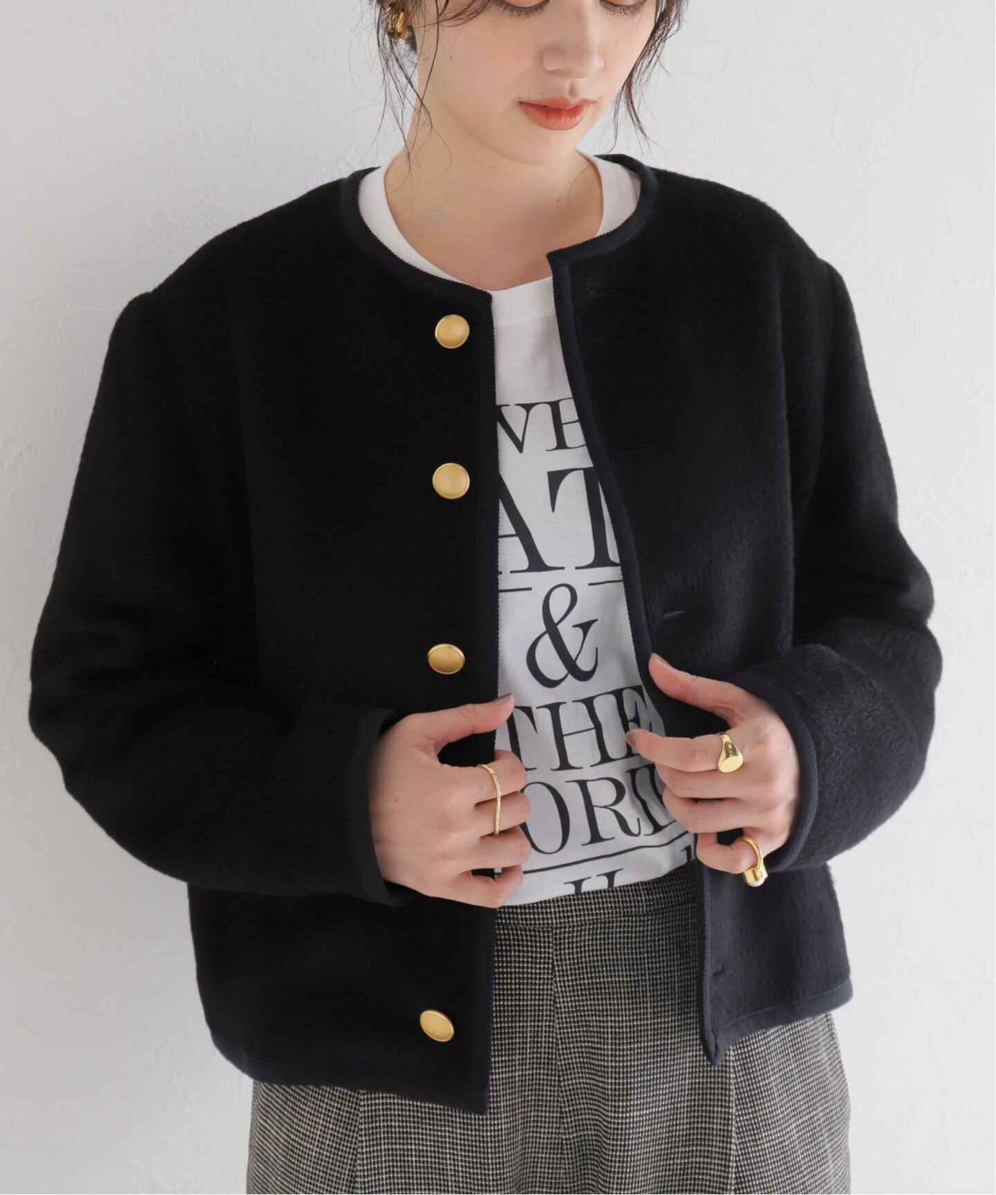 UNION LAUNCH/ユニオンランチ】NO COLLAR JACKET ノーカラージャケット  