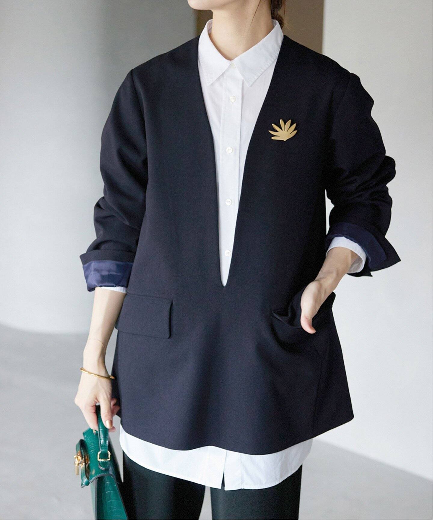 Vネックプルオーバージャケット（その他ジャケット・スーツ）｜SLOBE  