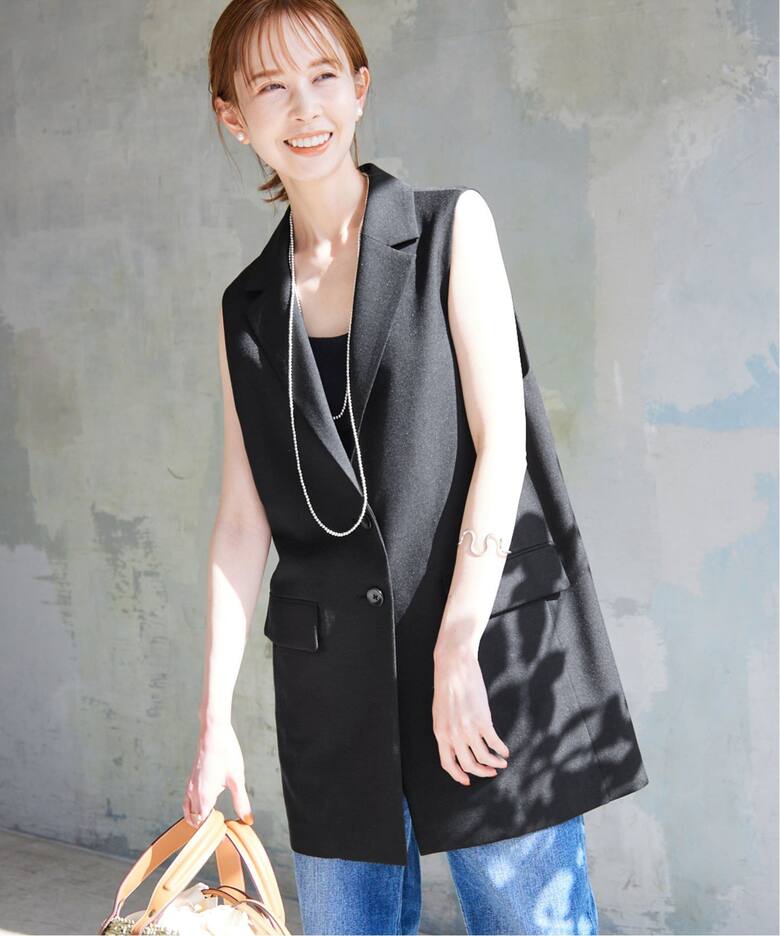 リネン混 テーラードジレ（ジレ）｜SLOBE IENA（スローブ イエナ）の  