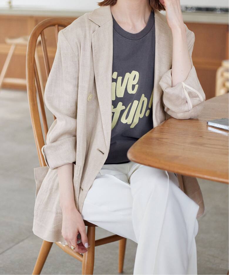 リネン混テーラードジャケット（その他ジャケット・スーツ）｜SLOBE 