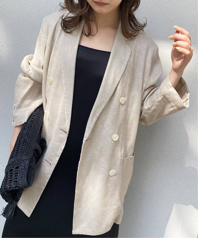 リネン混テーラードジャケット（その他ジャケット・スーツ）｜SLOBE 