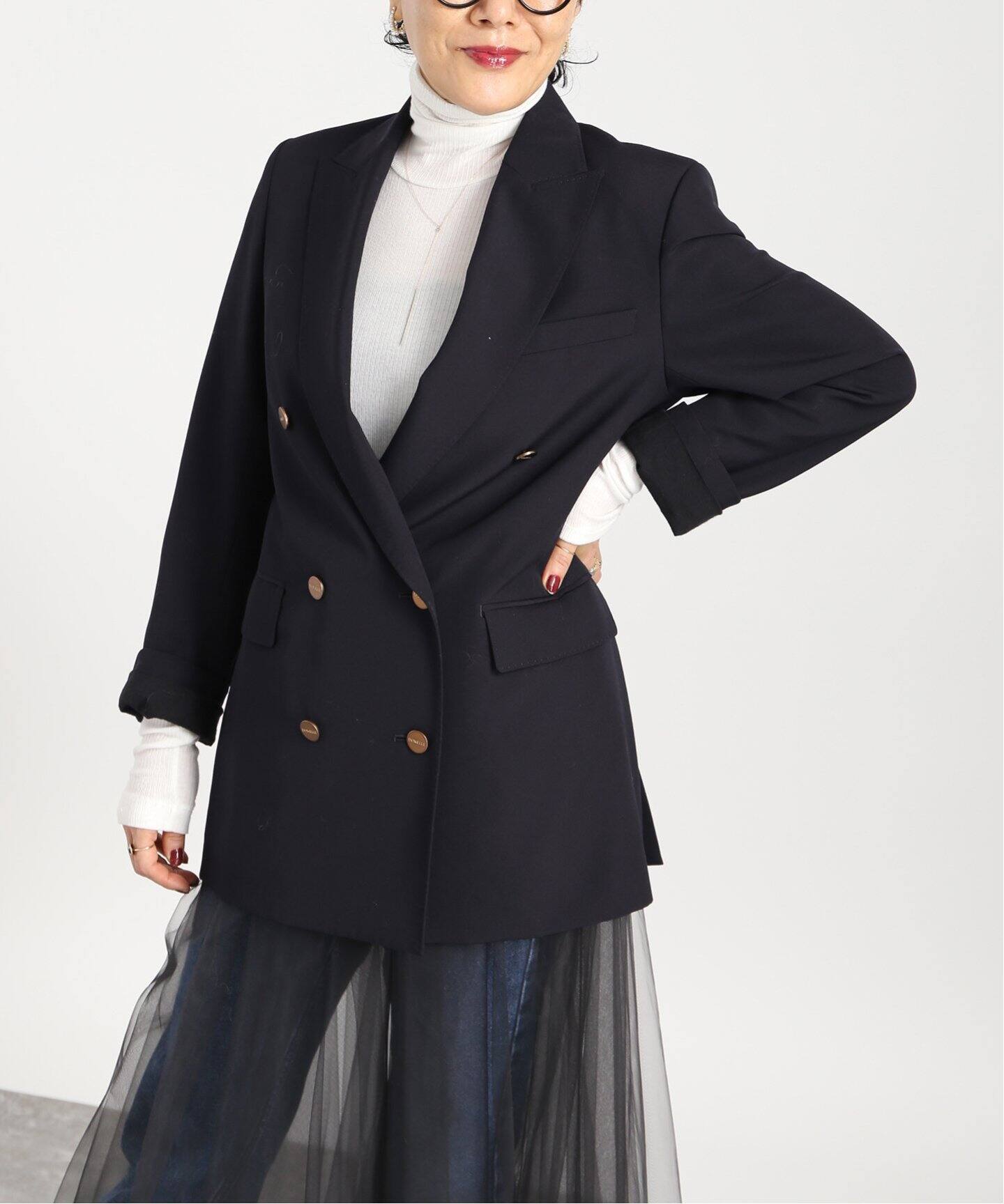 DOMELLE/ドメル】WOOL POPLIN JACKET（テーラードジャケット 