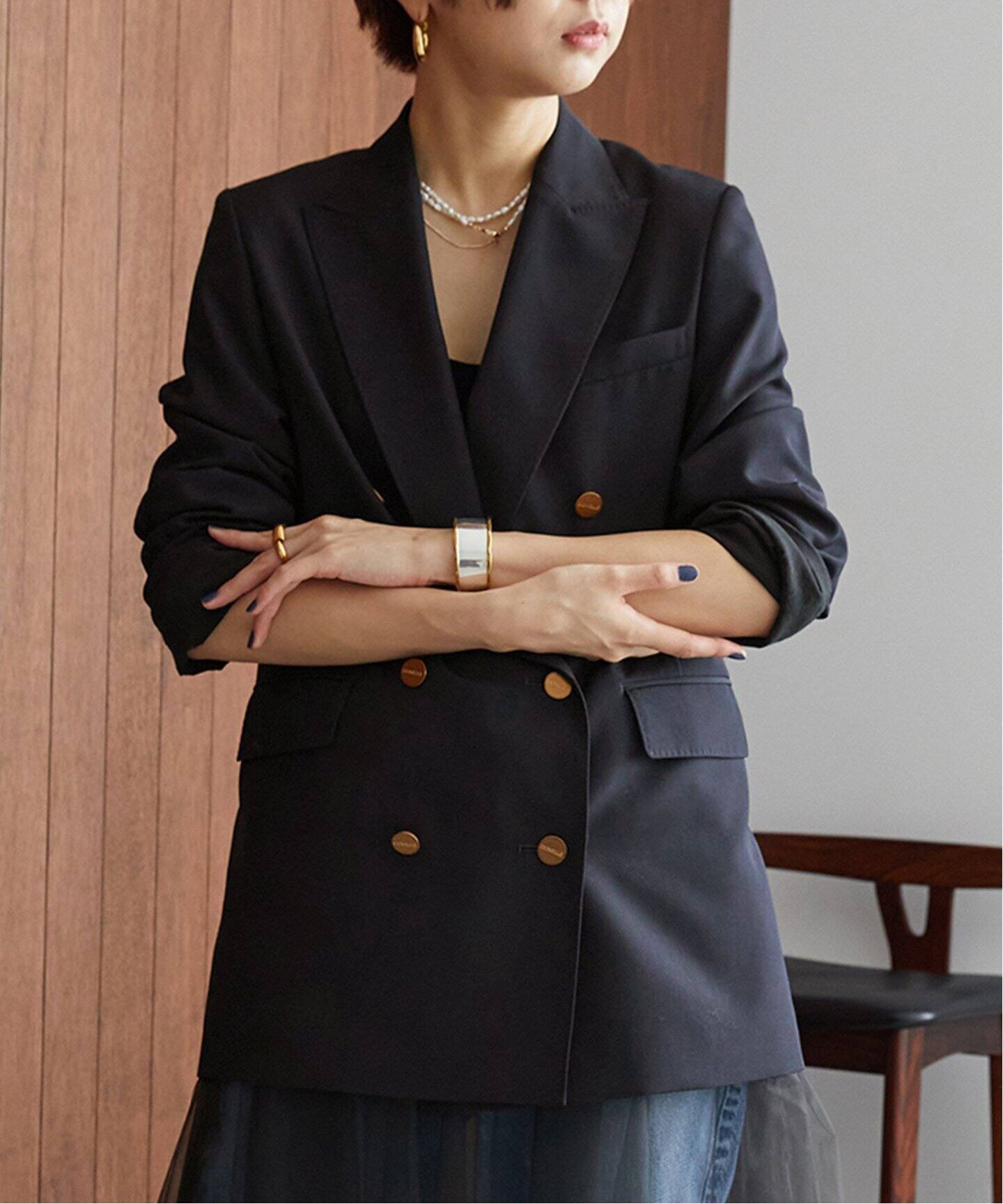 DOMELLE/ドメル】WOOL POPLIN JACKET（テーラードジャケット 
