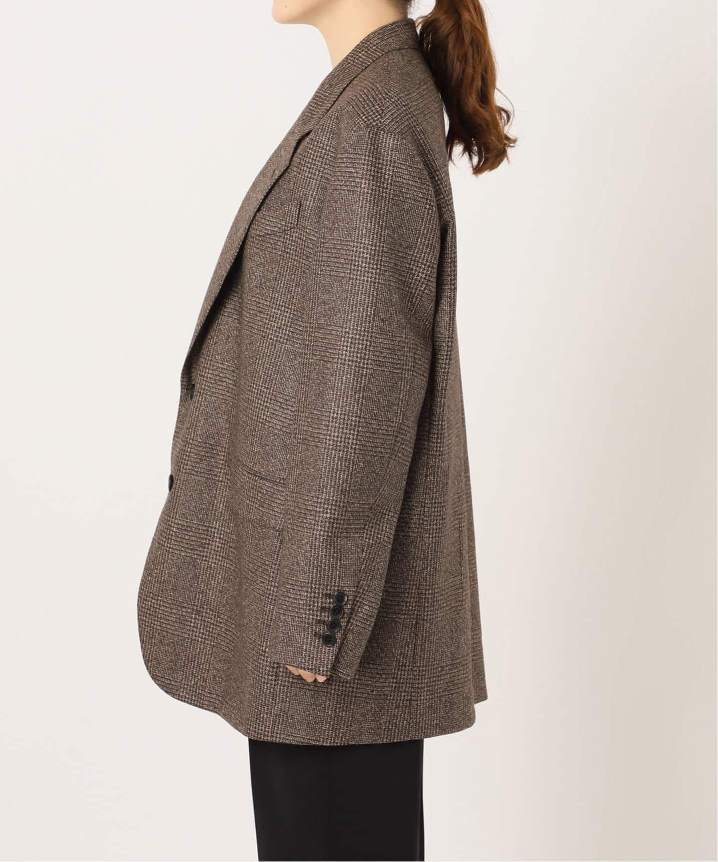 美品BOWTE/バウトCHECK TWEED SHORT JACKET