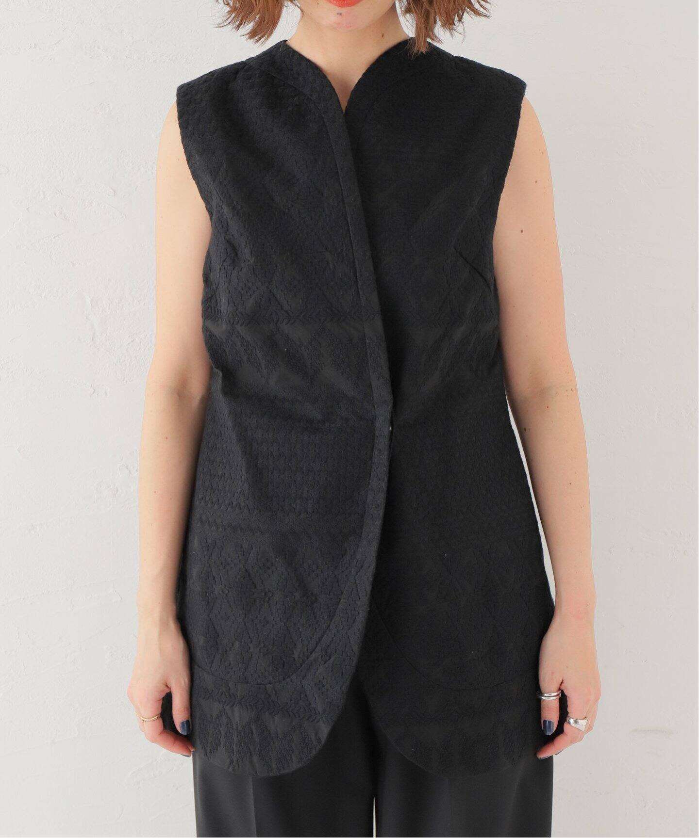 SEEALL/シーオール】別注 LACE SCALE GILET：ベスト（ベスト 