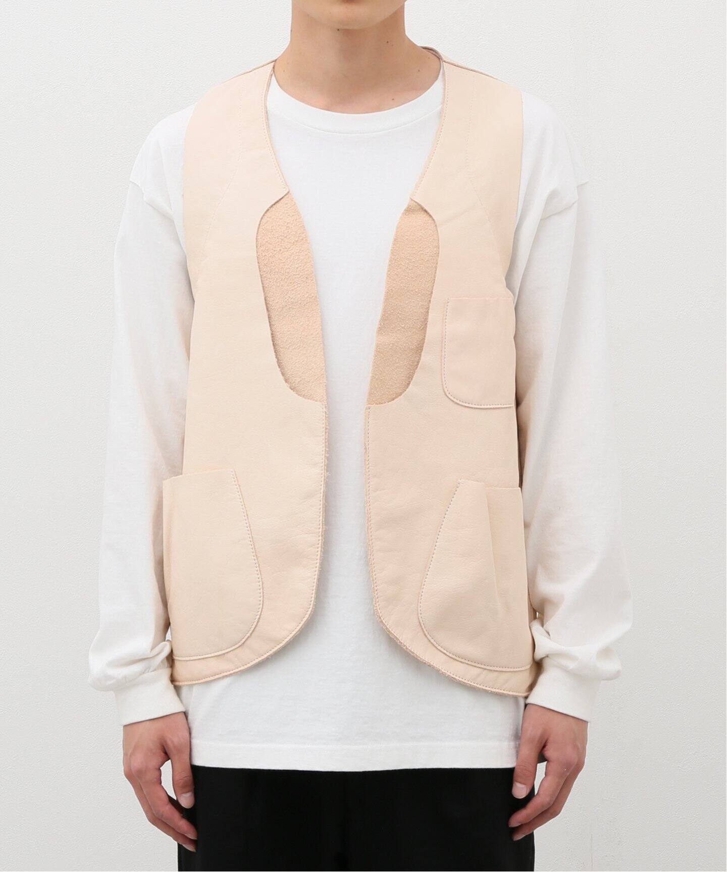 MONITALY / モニタリー】Leather Hunting Vest（ベスト）｜L