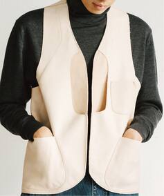 MONITALY モニタリー CINCHO VEST ベスト 38 コットン BLK 古着の販売・通販なら