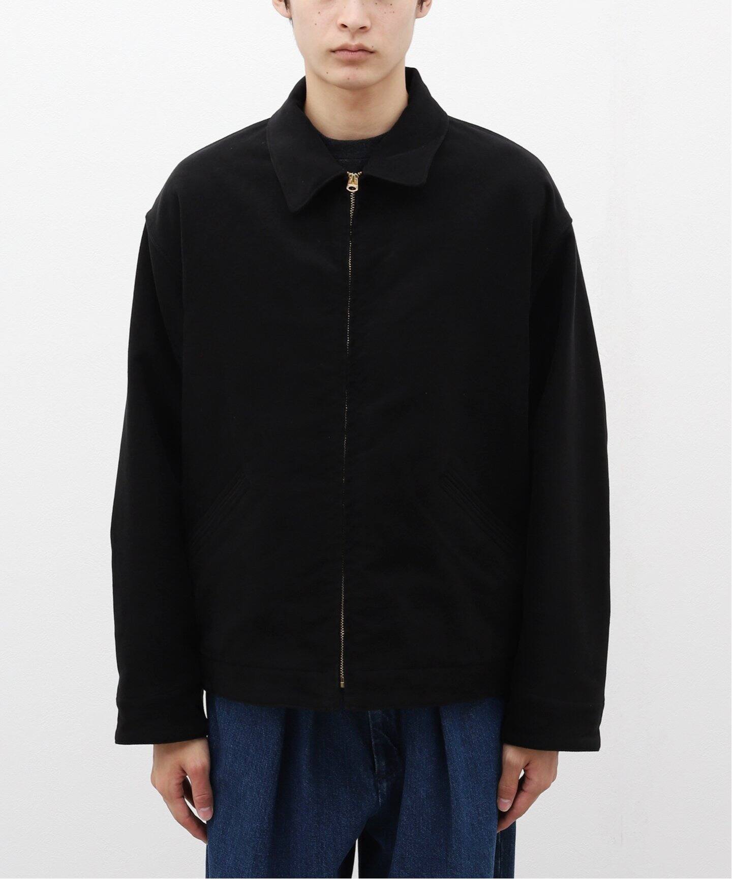 comoli 23aw モールスキンジップショートジャケット くり抜く 