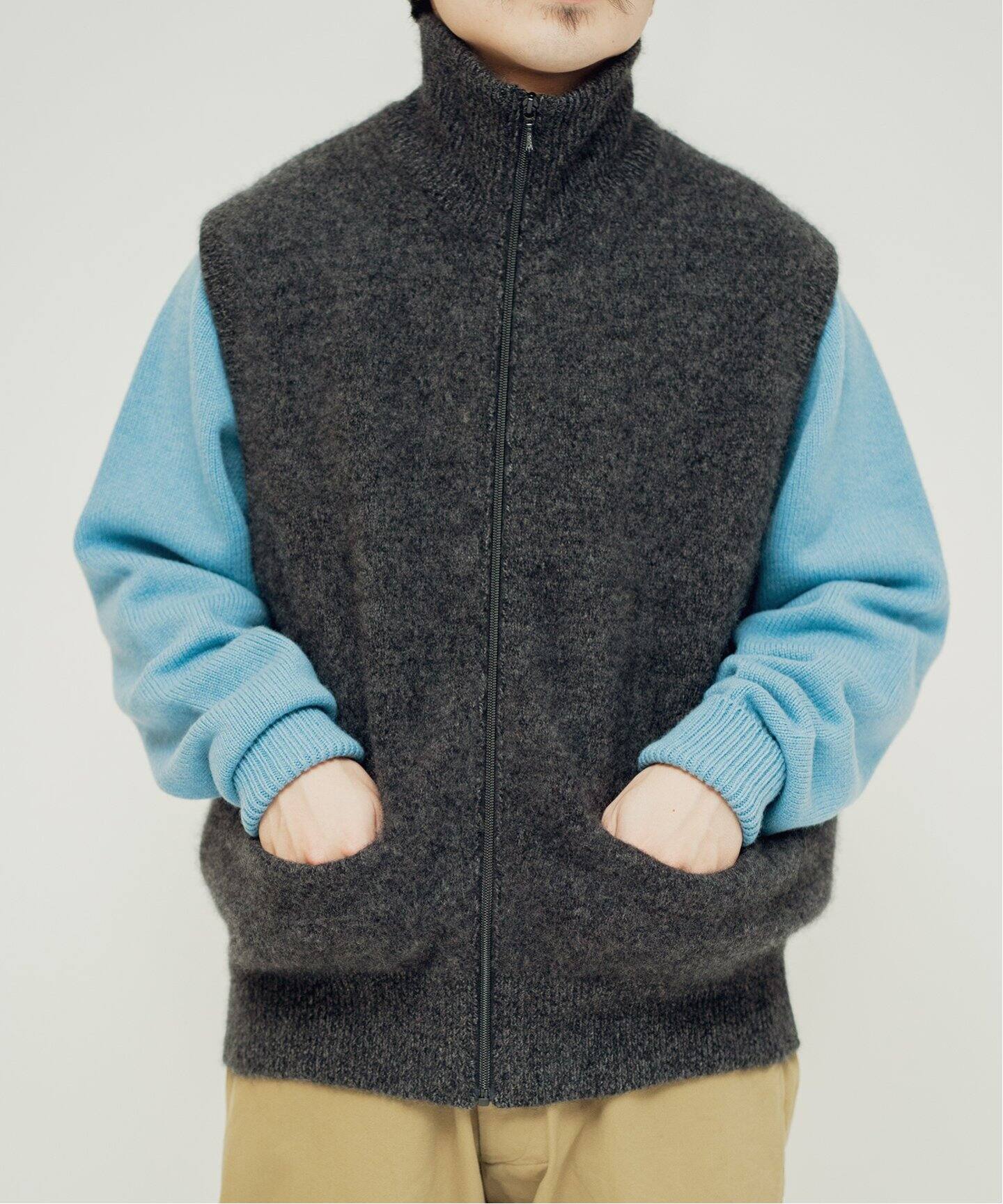 MAATEE&SONS / マーティー & サンズ】カシミヤ ジップ ベスト（ベスト 