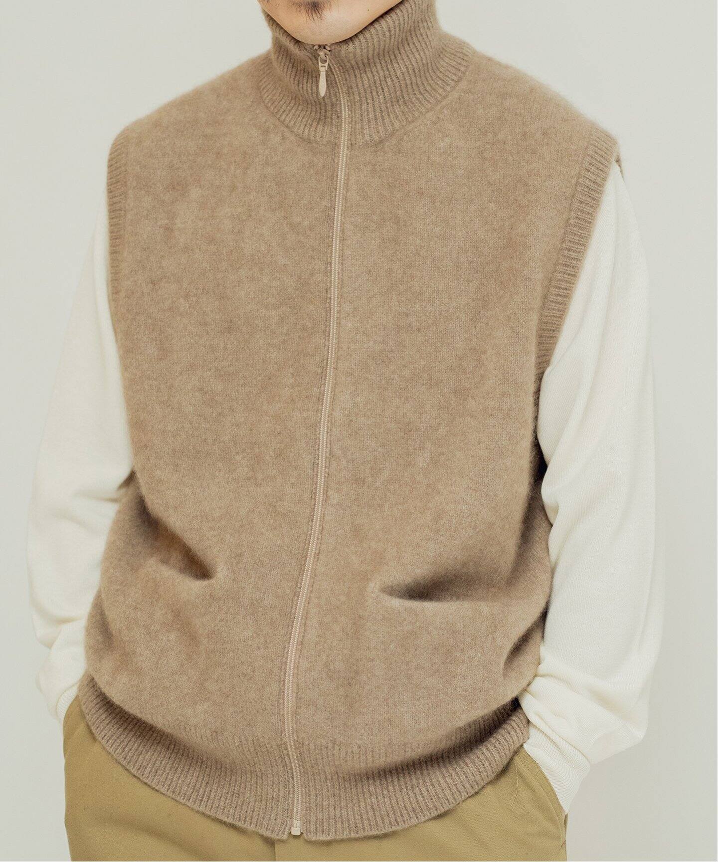MAATEE&SONS / マーティー & サンズ】カシミヤ ジップ ベスト（ベスト 