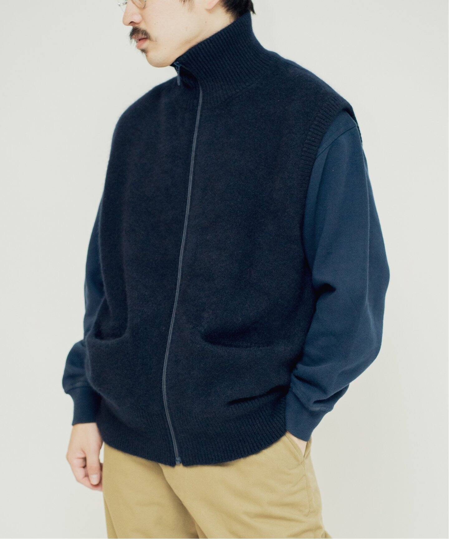 MAATEE&SONS / マーティー & サンズ】カシミヤ ジップ ベスト（ベスト 