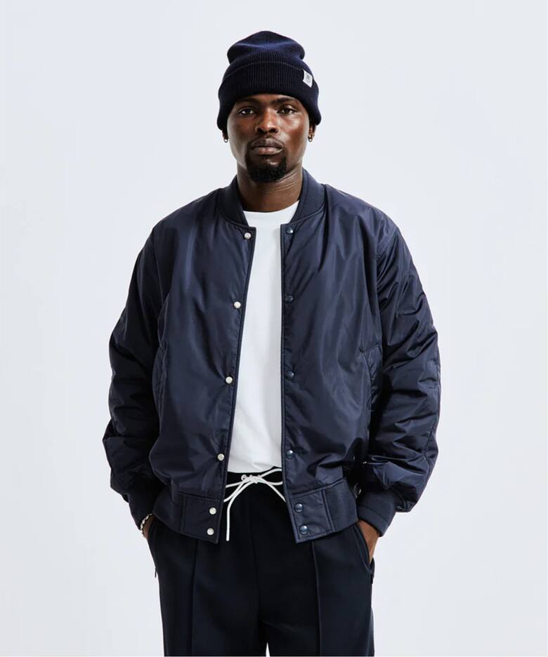 ECONYL SATIN NYLON STADIUM JACKET（その他ブルゾン／アウター 
