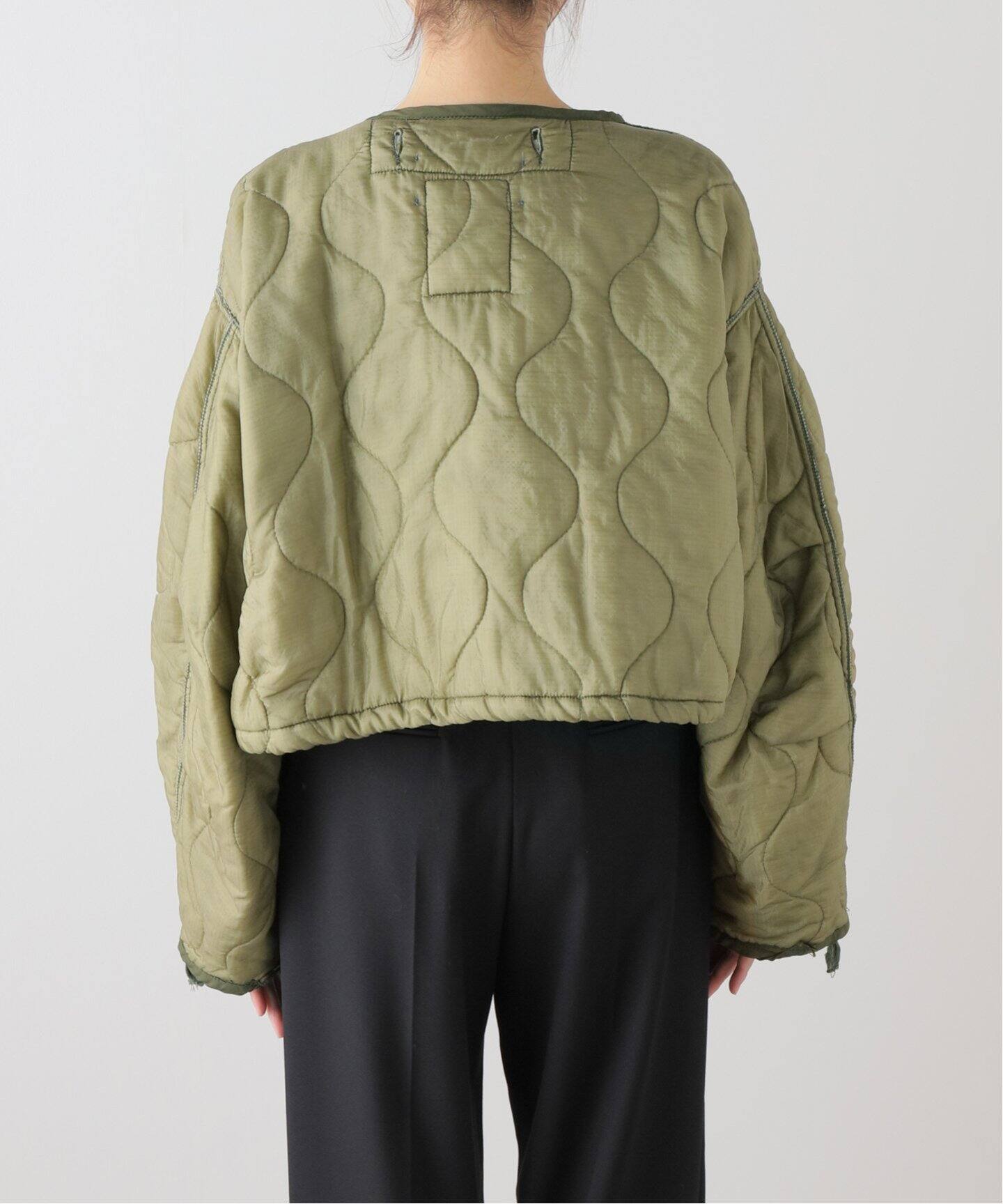 ミリタリーキルティングショートジャケット（中綿・キルティング  