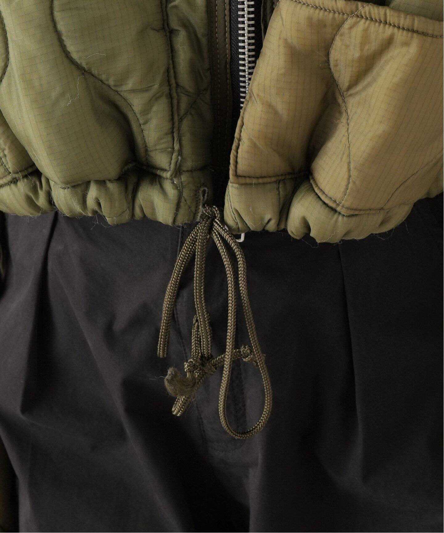 ミリタリーキルティングショートジャケット（中綿・キルティング 