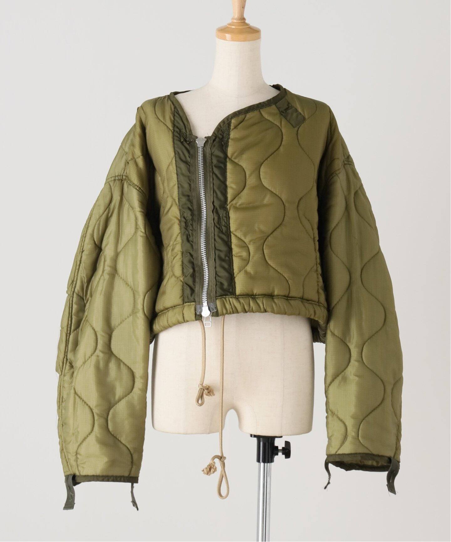 ミリタリーキルティングショートジャケット（中綿・キルティング  