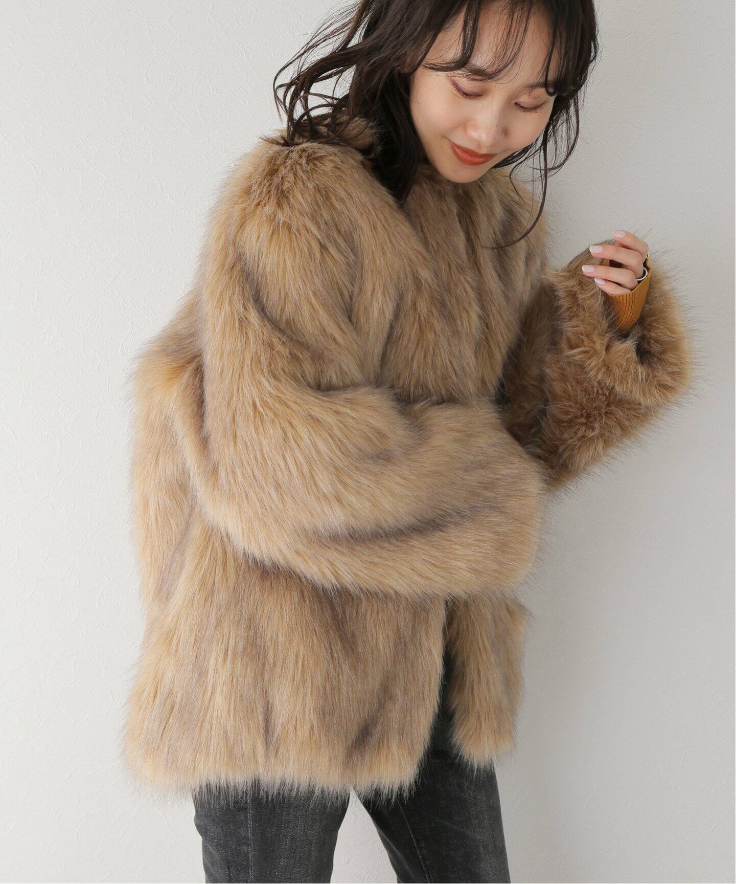 CLANE / クラネ】NO COLLAR VOLUME ECO FUR（ムートンコート）｜BOICE  