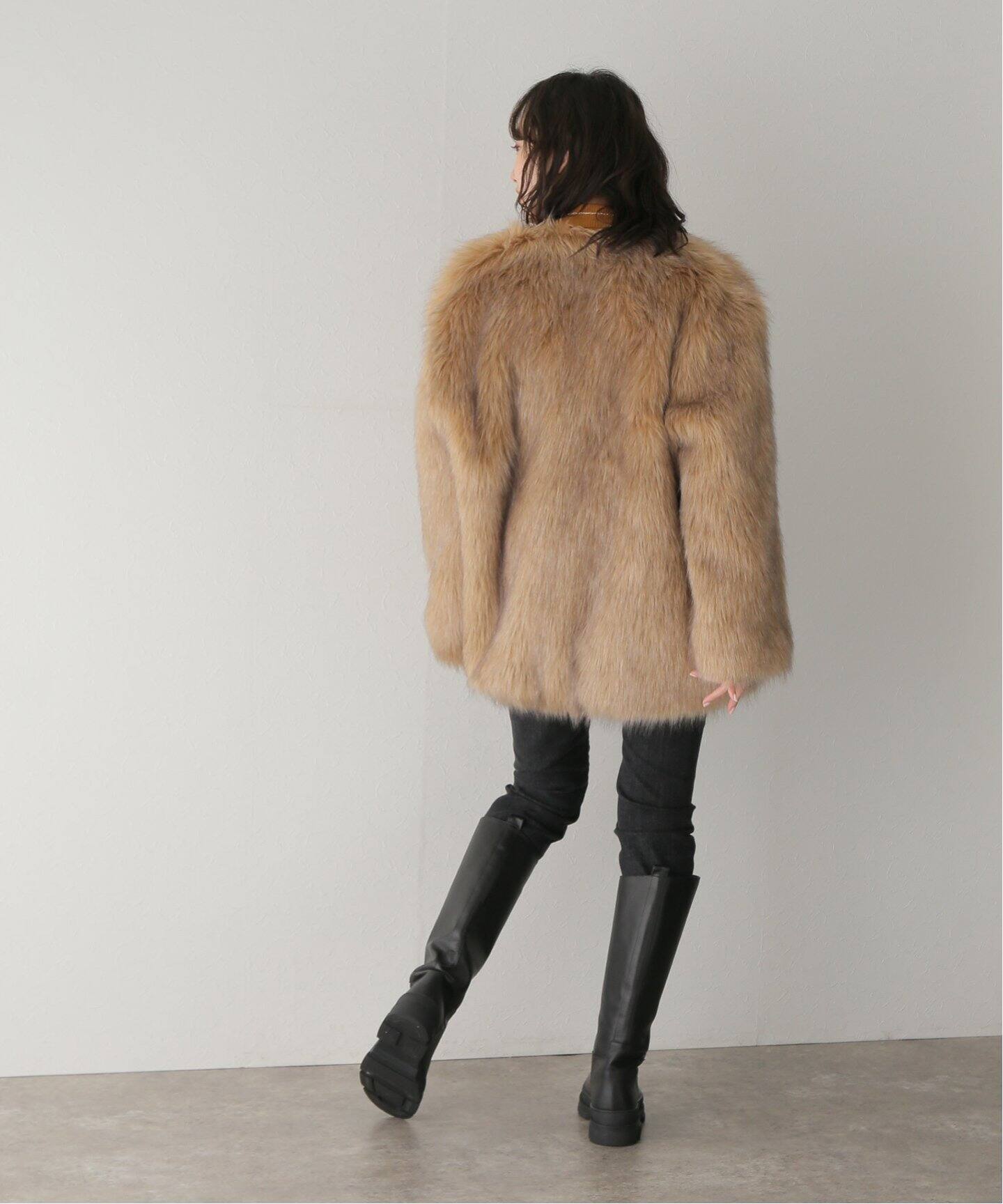 CLANE / クラネ】NO COLLAR VOLUME ECO FUR（ムートンコート）｜BOICE  