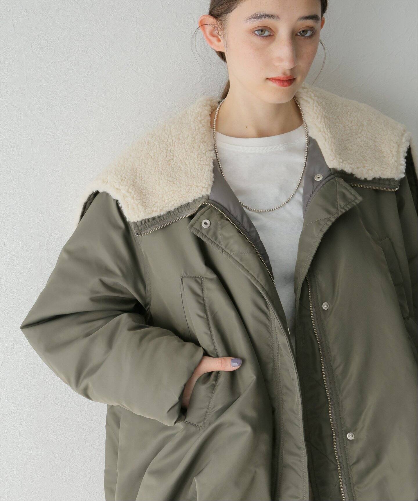 CLANE / クラネ】BALLOON DESIGN HOODED N3B（中綿・キルティング  