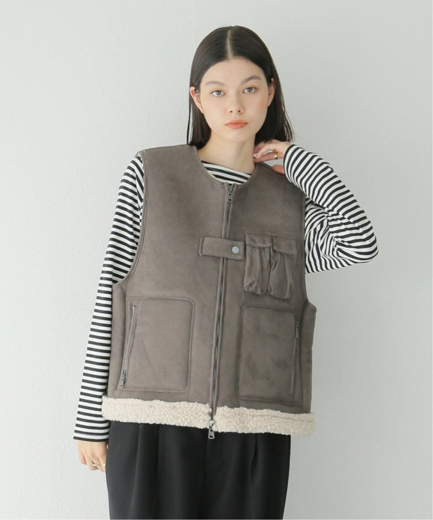 F/CE. / エフシーイー】FAUX SHEARLING VEST（UNISEX)（ベスト 