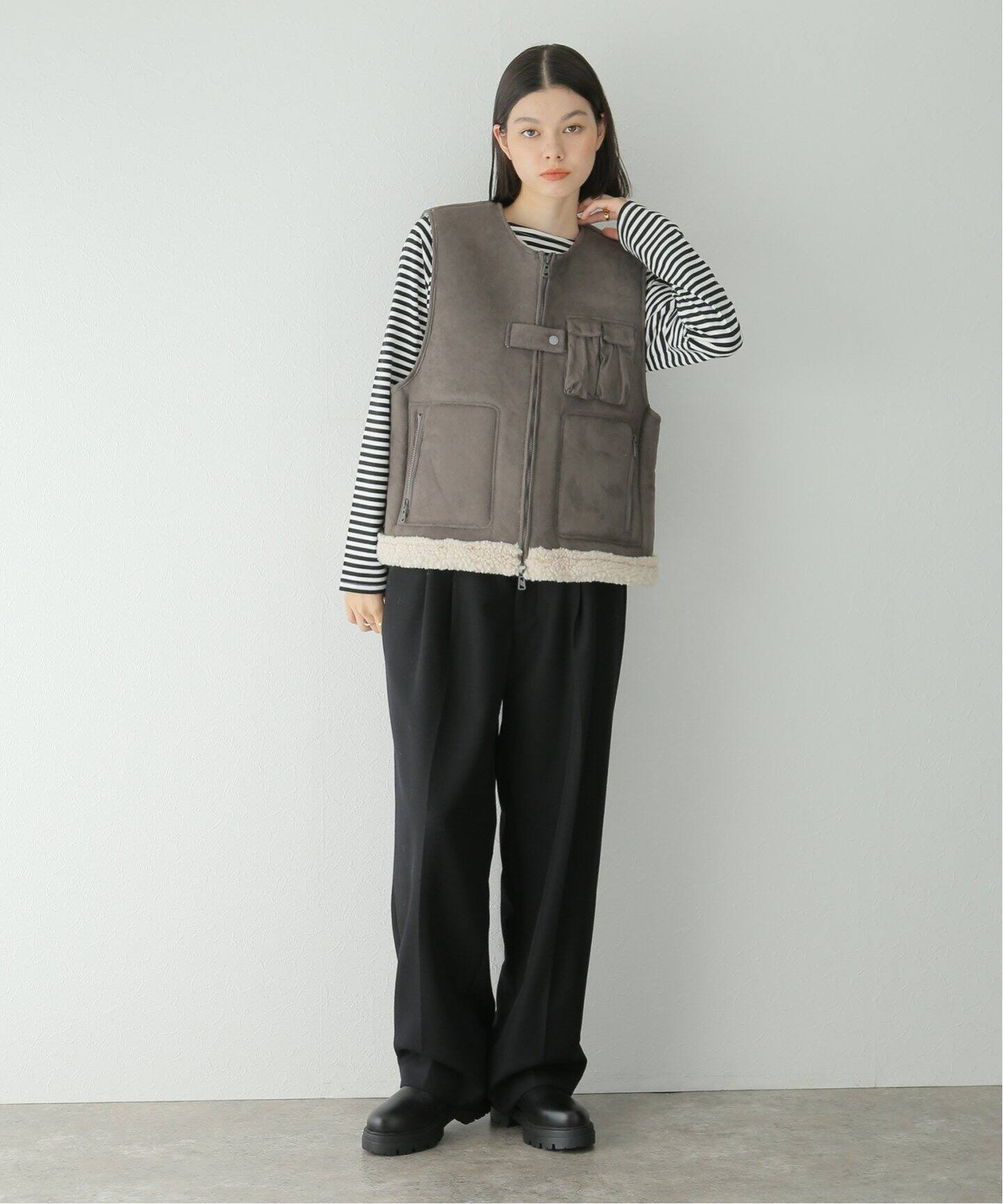 F/CE. / エフシーイー】FAUX SHEARLING VEST（UNISEX)（ベスト 