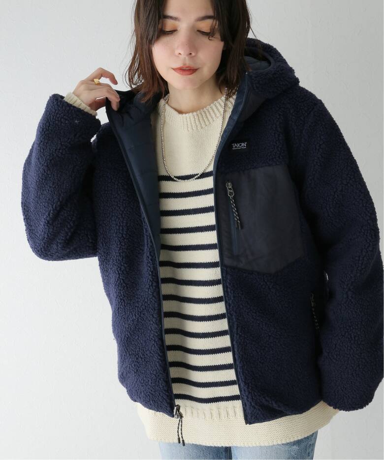 TAION / タイオン】DOWN BOA REVERSIBLE HOODIE (UNISEX)（ダウン 