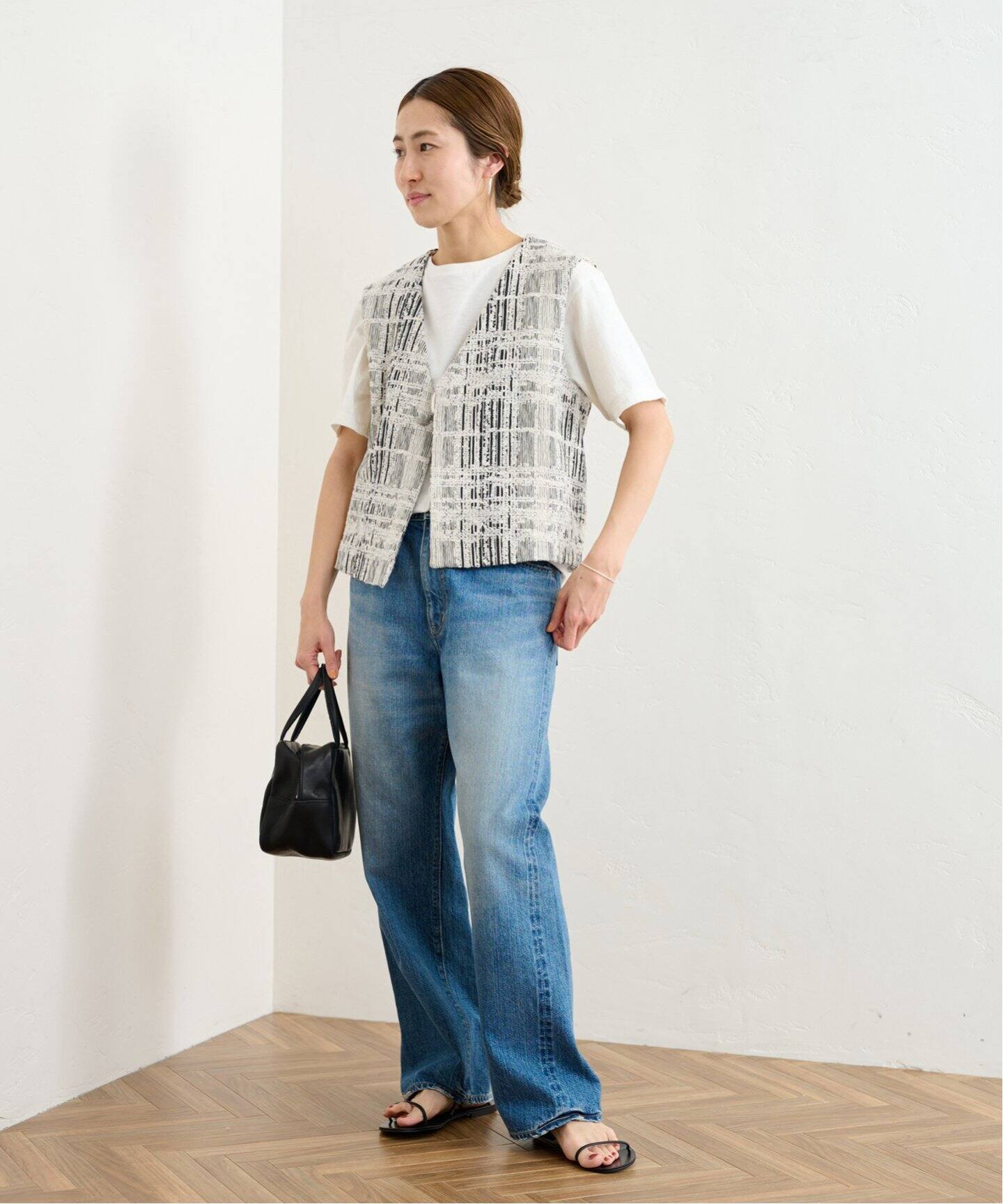 BLACK GIOLICAツイードベスト（ベスト）｜FRAMeWORK（フレームワーク 