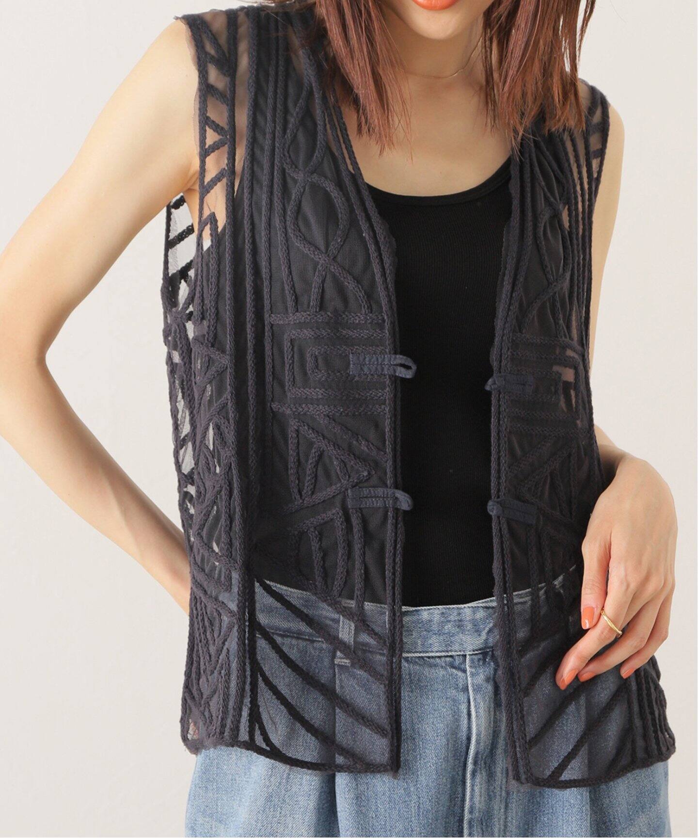 チュール刺繍VEST（ベスト）｜FRAMeWORK（フレームワーク）の通販  