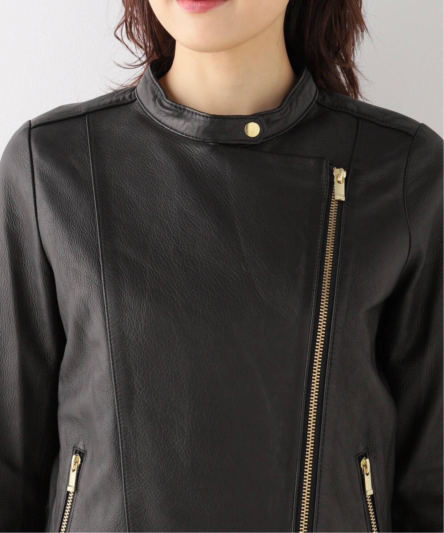 追加》ソフトラムレザーライダースブルゾン8（レザージャケット  