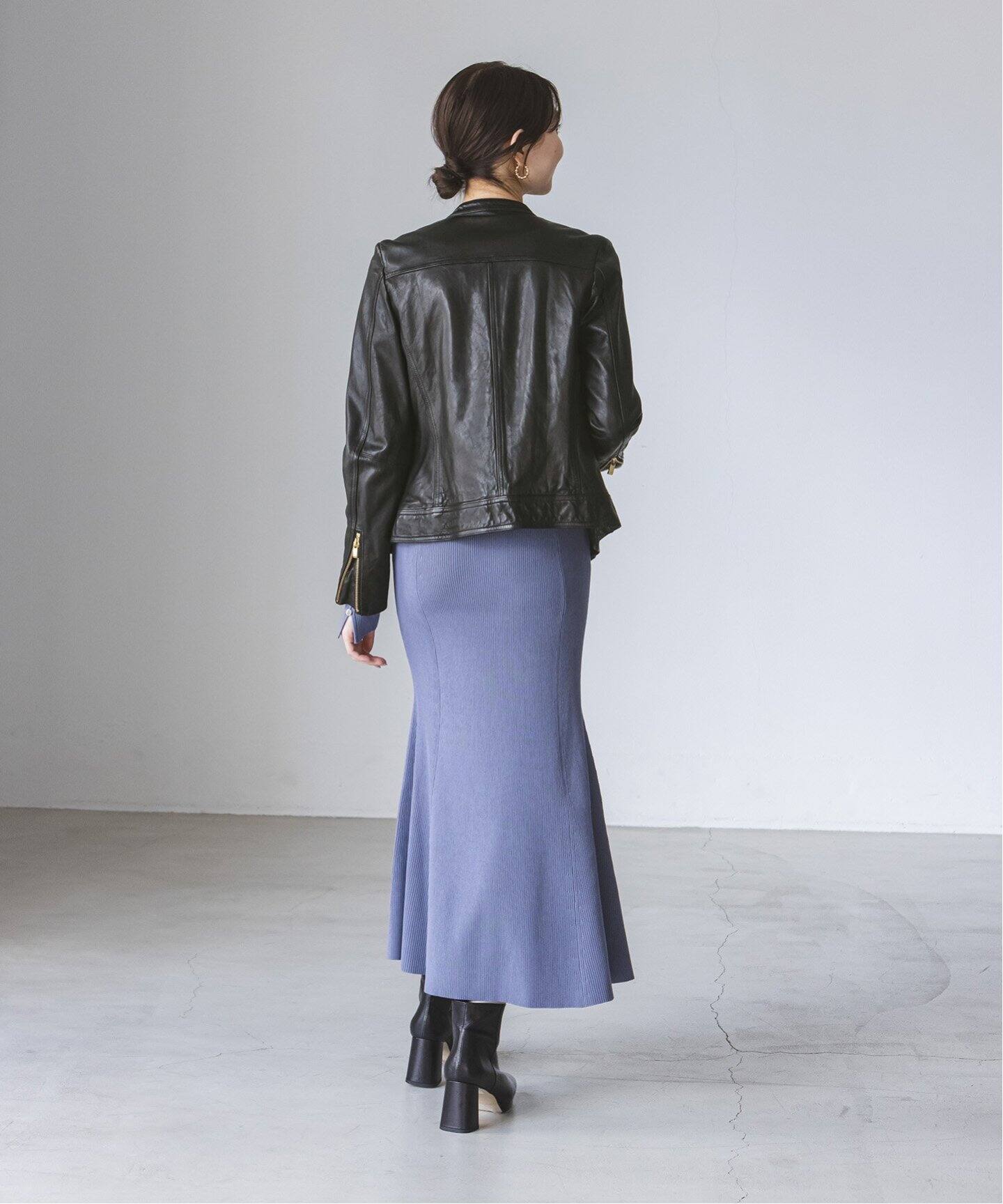 追加》ソフトラムレザーライダースブルゾン8（レザージャケット  