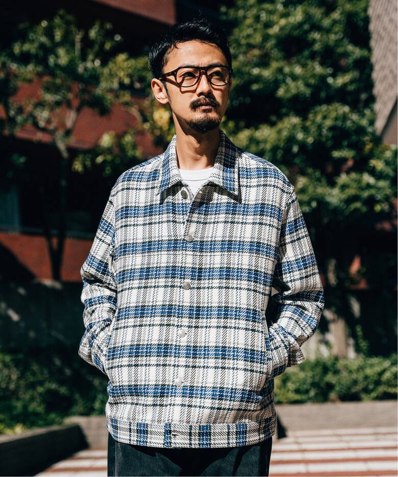 DEVEAUX / デヴォー】バスケット チェック トラッカー ジャケット 