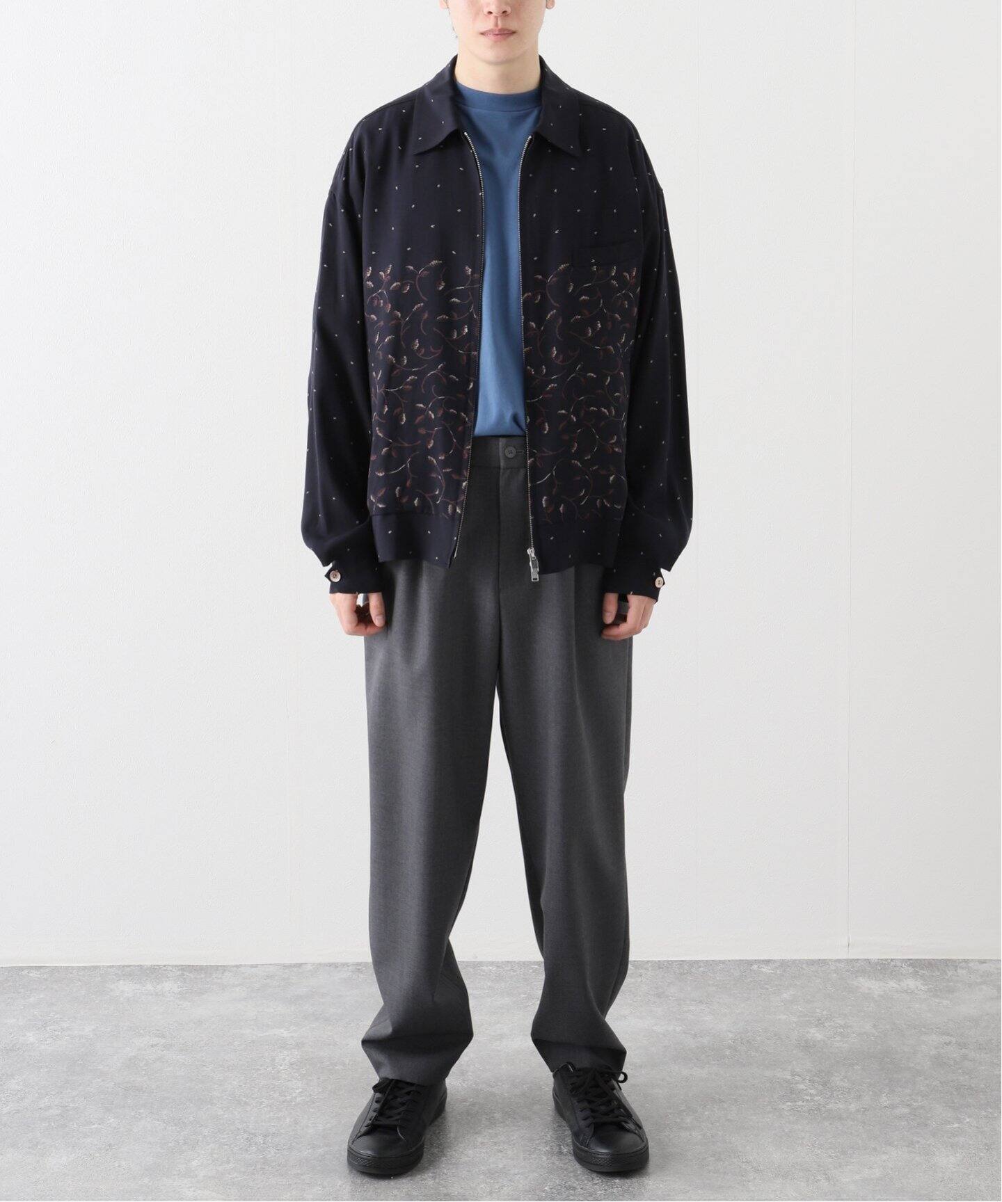 SEVEN BY SEVEN / セブンバイセブン】Botanical print ZIP UP BLOUSON 