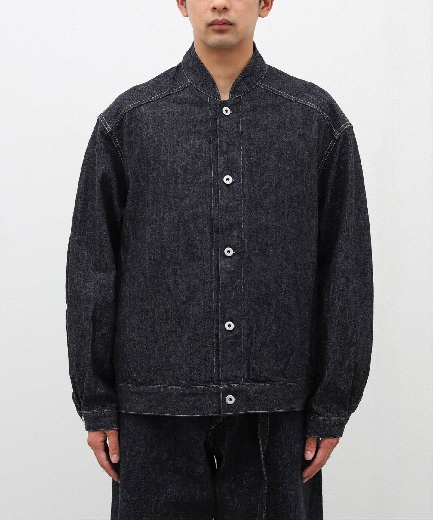 blurhms / ブラームス】12.9oz Denim Stand Collar ジャケット（デニム 
