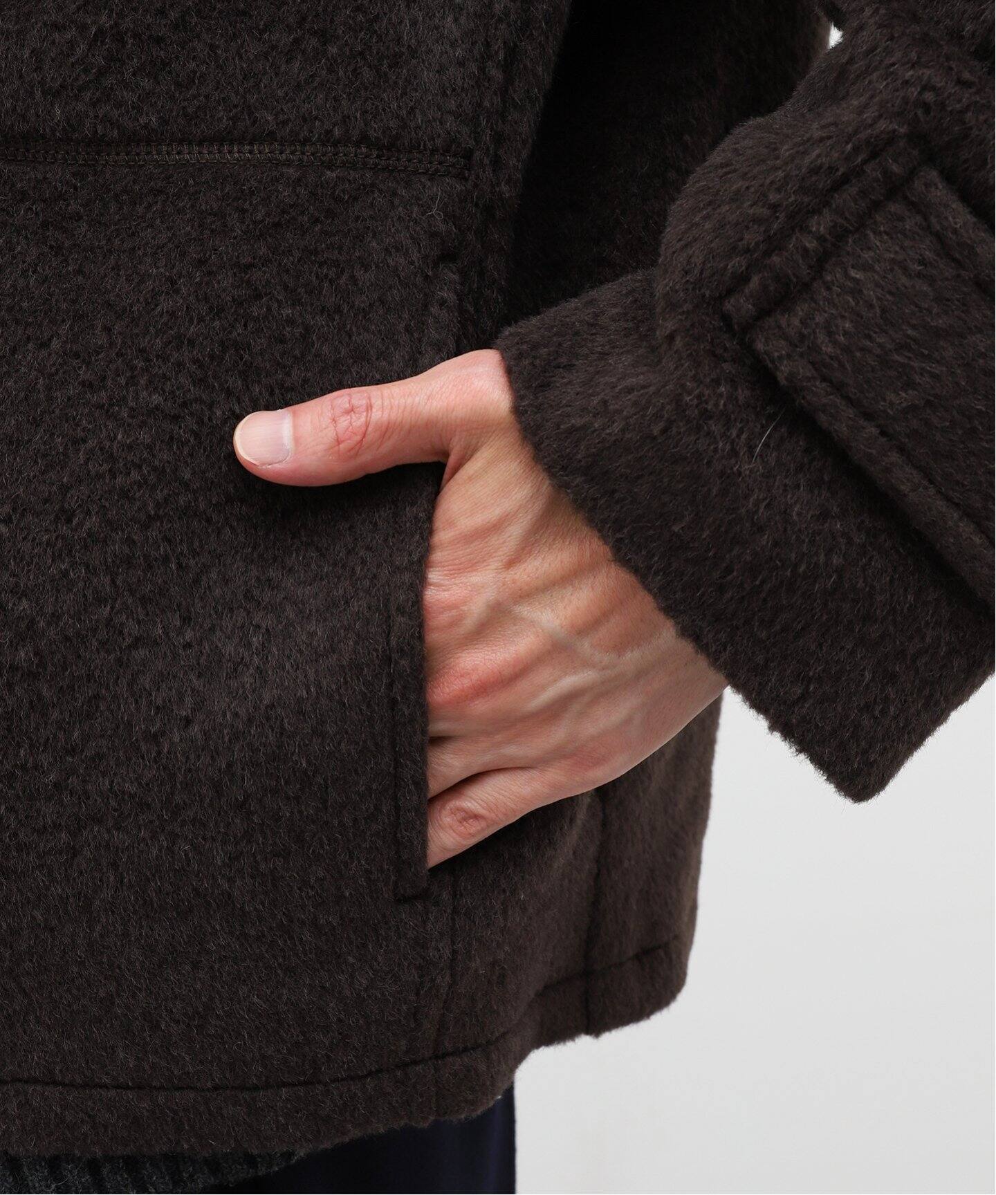 AURALEE / オーラリー】BRUSHED SURI ALPACA MOHAIR JACQUARD ZIP  