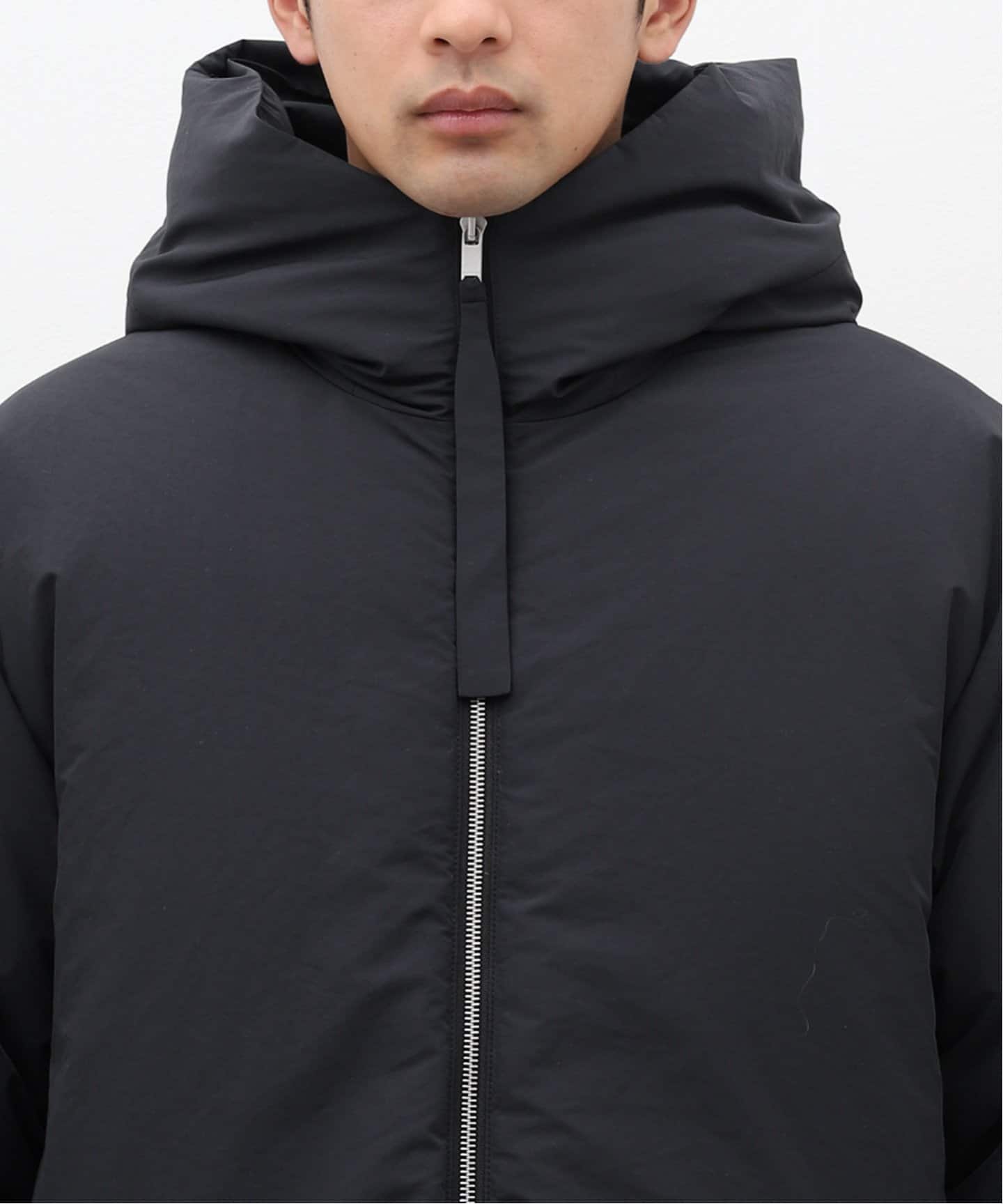 JIL SANDER＋ 23AW FOODED DOWN JACK Silk and Nylon Canvas Down