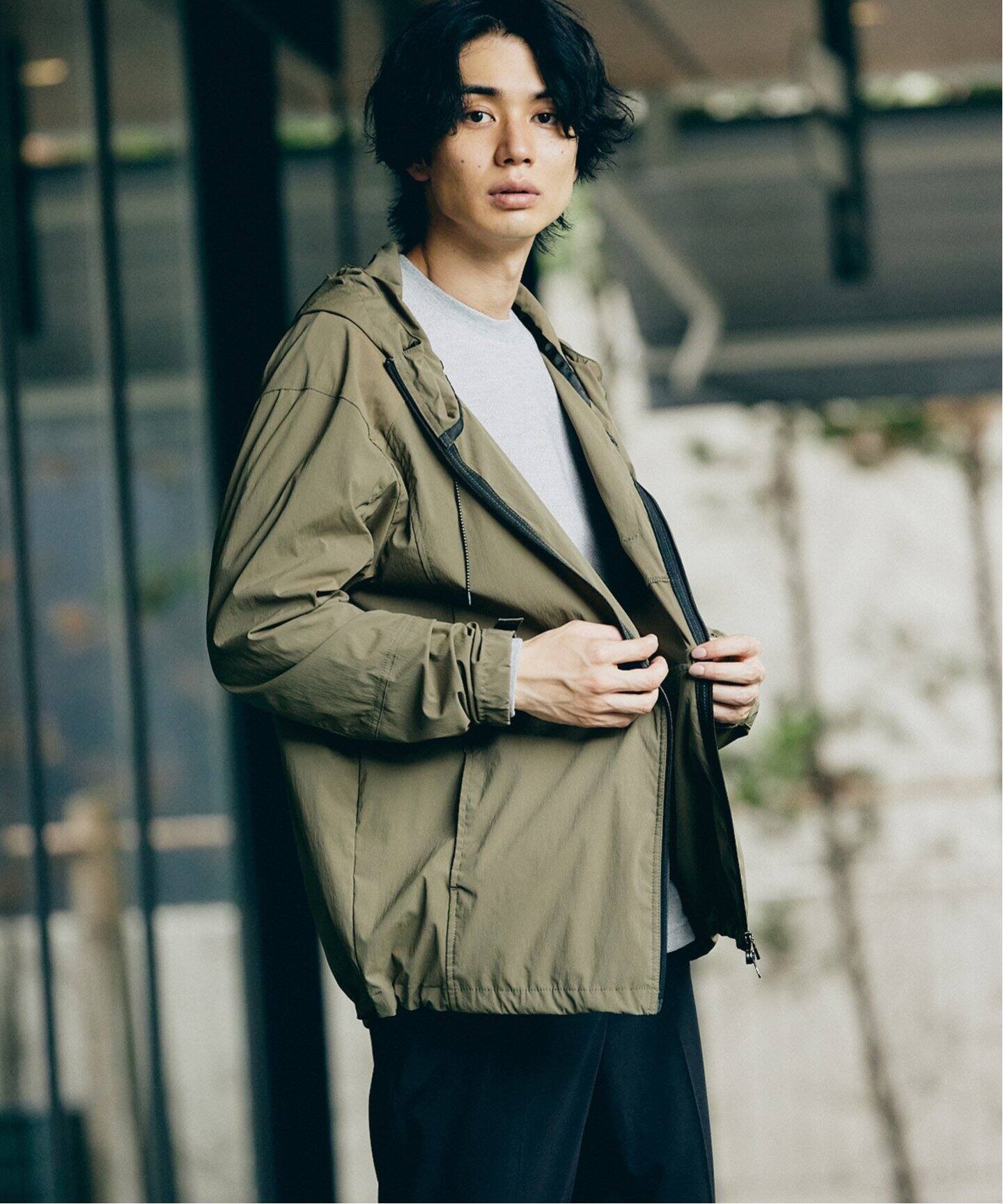 防シワ / 撥水 / 軽量 / ストレッチ】 WASHER NYLONマウンテンパーカー