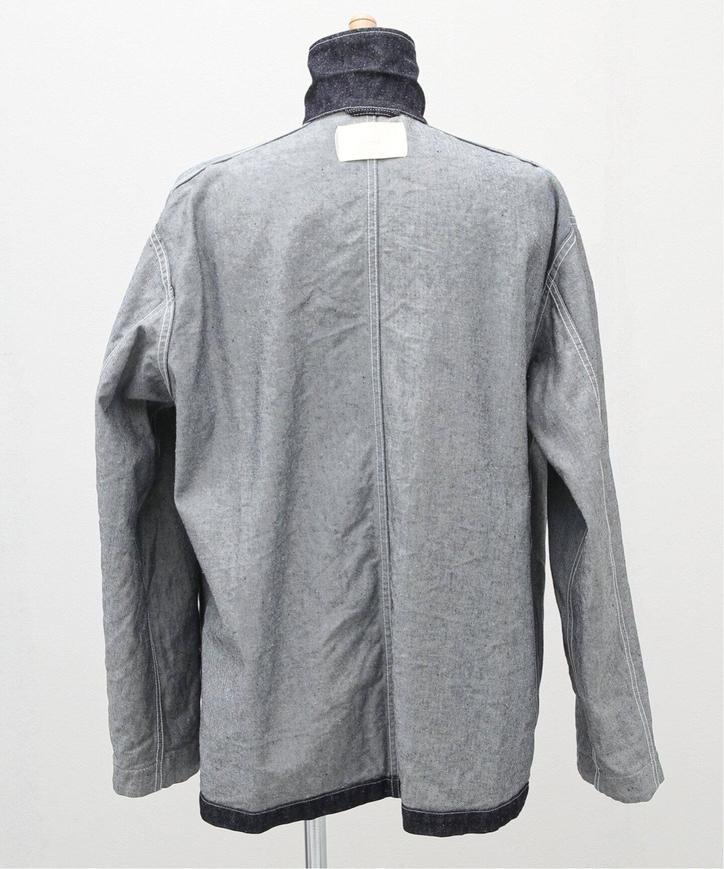 INNAT / インアット】 SILK DENIM PAJAMA JACKET J02（カバーオール 
