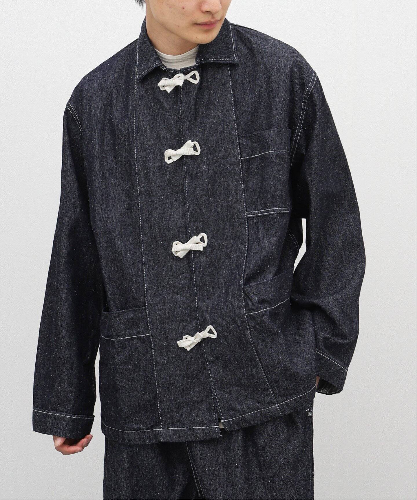 INNAT / インアット】 SILK DENIM PAJAMA JACKET J02（カバーオール 