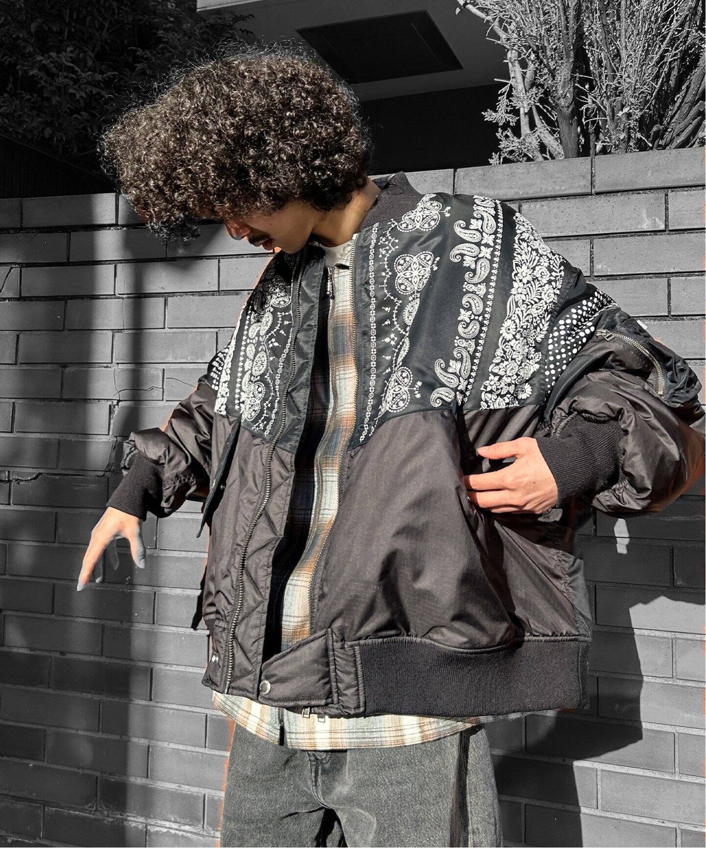 FACETASM / ファセッタズム】ORIGINAL BANDANA PRINT MA-1（MA-1  