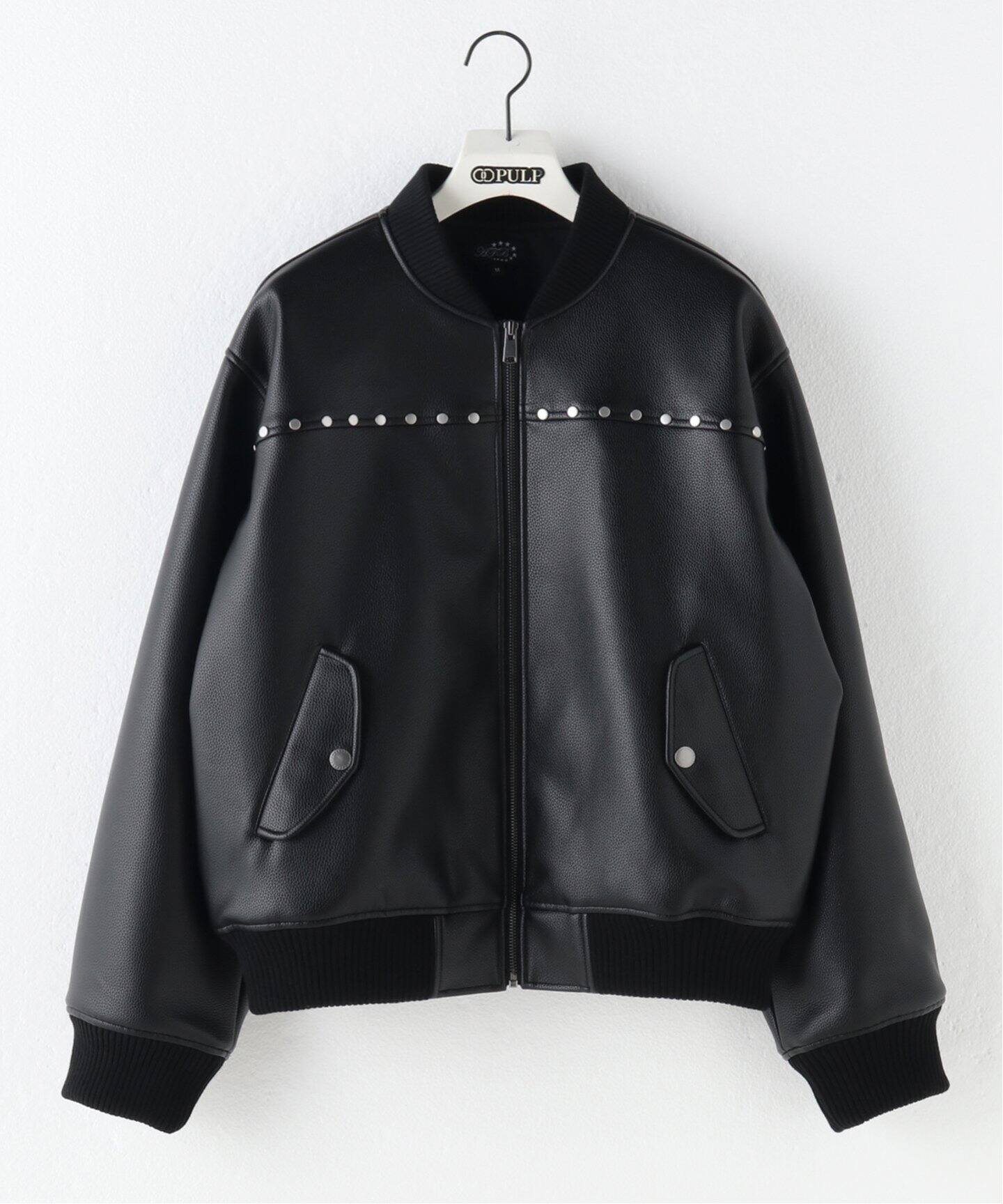 AFB / エーエフビー】STUDDED BOMBER JACKET（レザージャケット 