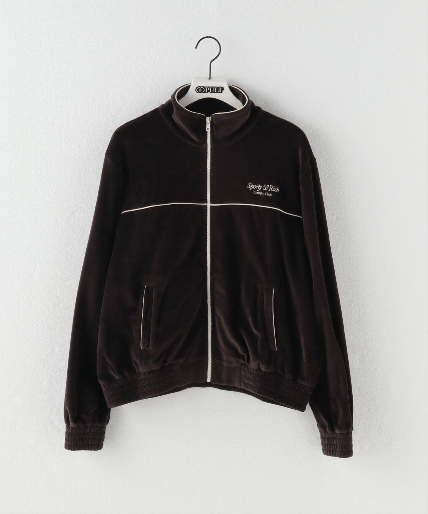 SPORTY&RICH / スポーティアンドリッチ】SCRIPT VELOUR TRACK JACKET  