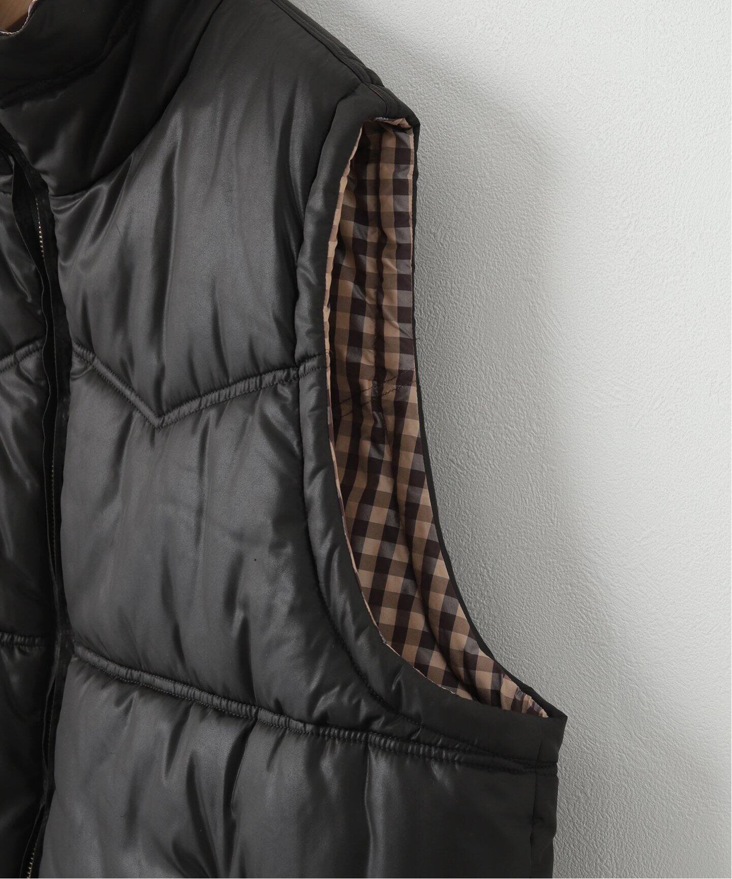 DAIRIKU / ダイリク】Reversible Check Nylon Vest（ダウン・中綿 