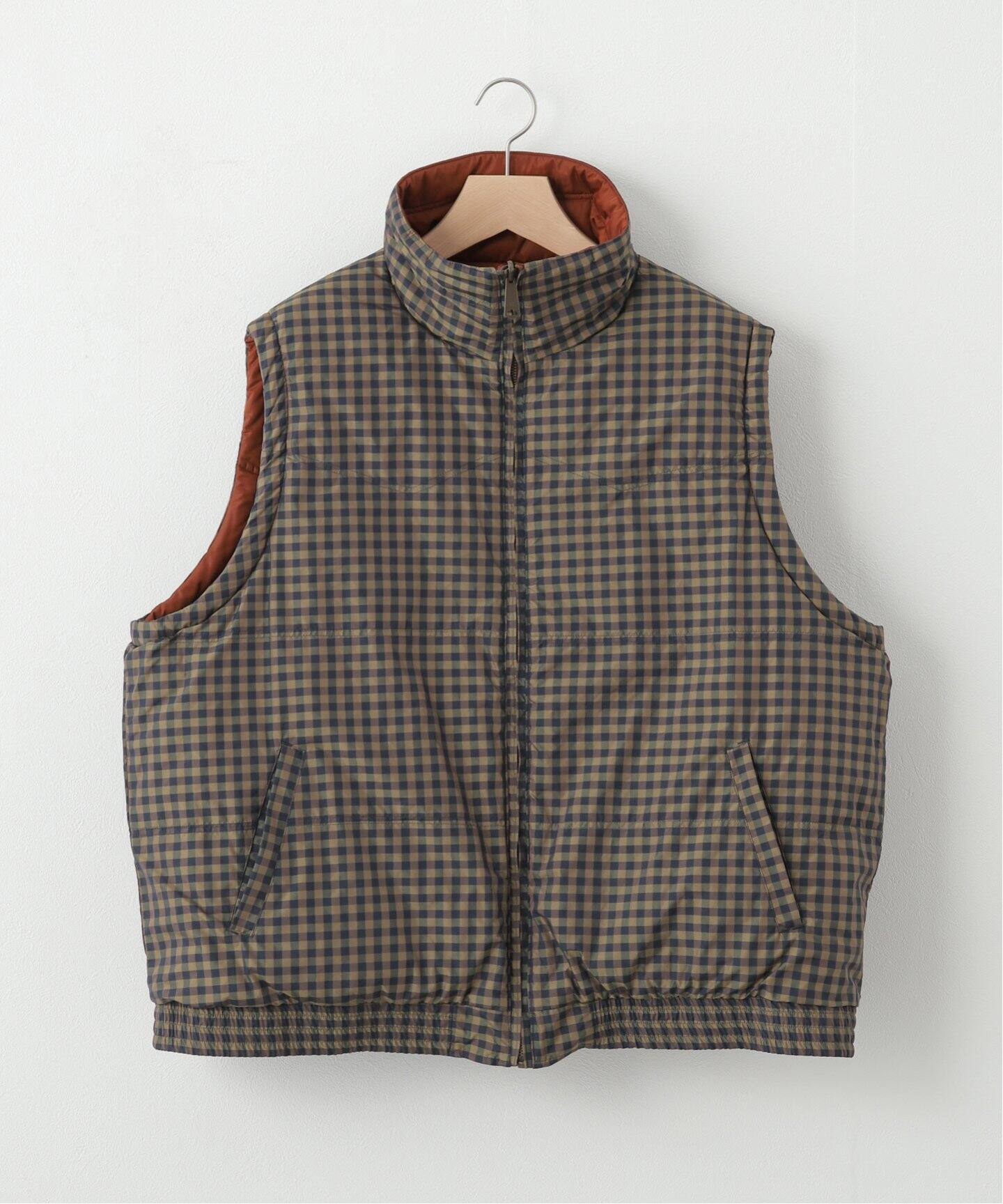 DAIRIKU / ダイリク】Reversible Check Nylon Vest（ダウン・中綿 