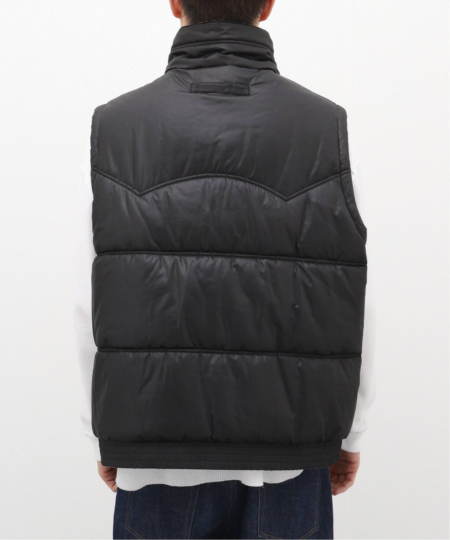 DAIRIKU / ダイリク】Reversible Check Nylon Vest（ダウン・中綿 