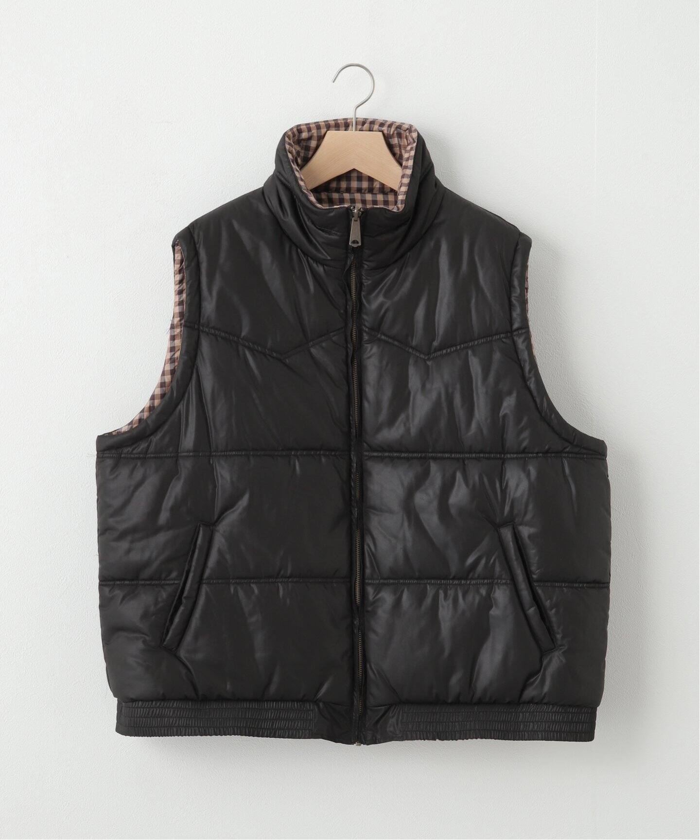 DAIRIKU / ダイリク】Reversible Check Nylon Vest（ダウン・中綿 