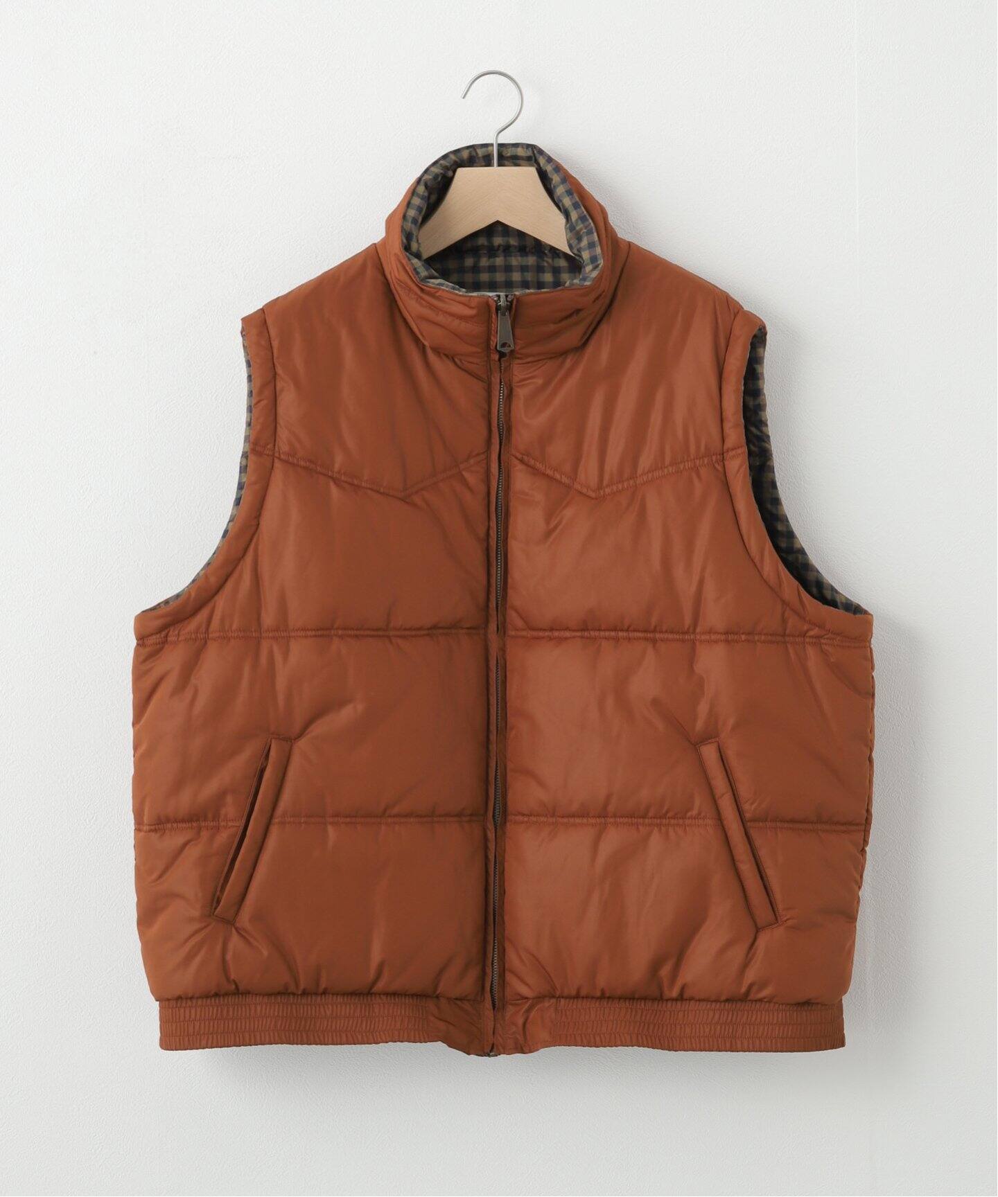 DAIRIKU / ダイリク】Reversible Check Nylon Vest（ダウン・中綿 